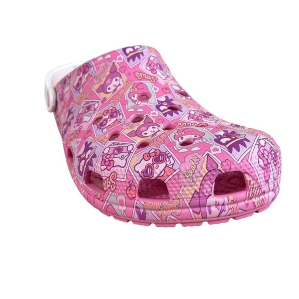 NEW Crocs Sanrio Mens Hello Kitty Clogs Shoes Size 13 Pink Slip On Cushioned - Picture 3 of 6